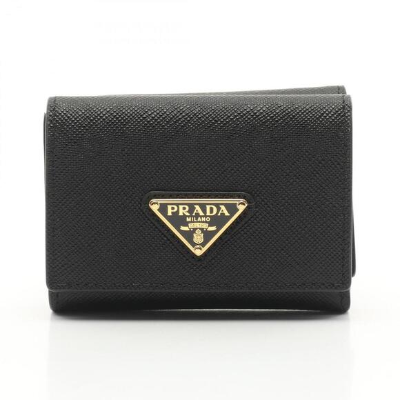 PRADA Black Leather Saffiano Wallet - Picture 1 of 5